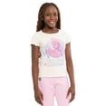 thumbnail image 1 of Wicked: For Good Girls' Glinda Foil Graphic Cotton Tee with Short Sleeves, Sizes 4-16, 1 of 5