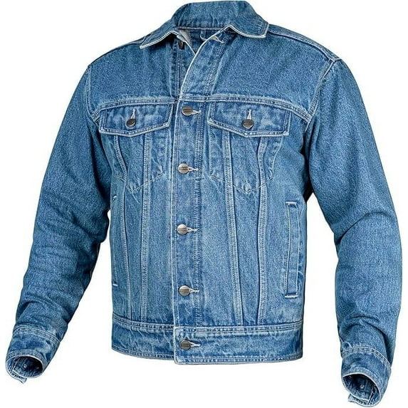 WICKED STOCK Motorcycle Jacket Men-Jeans Jacket motorcycle-Trucker Jacket for Men-Denim Casual Rugged Wear Riding Jacket