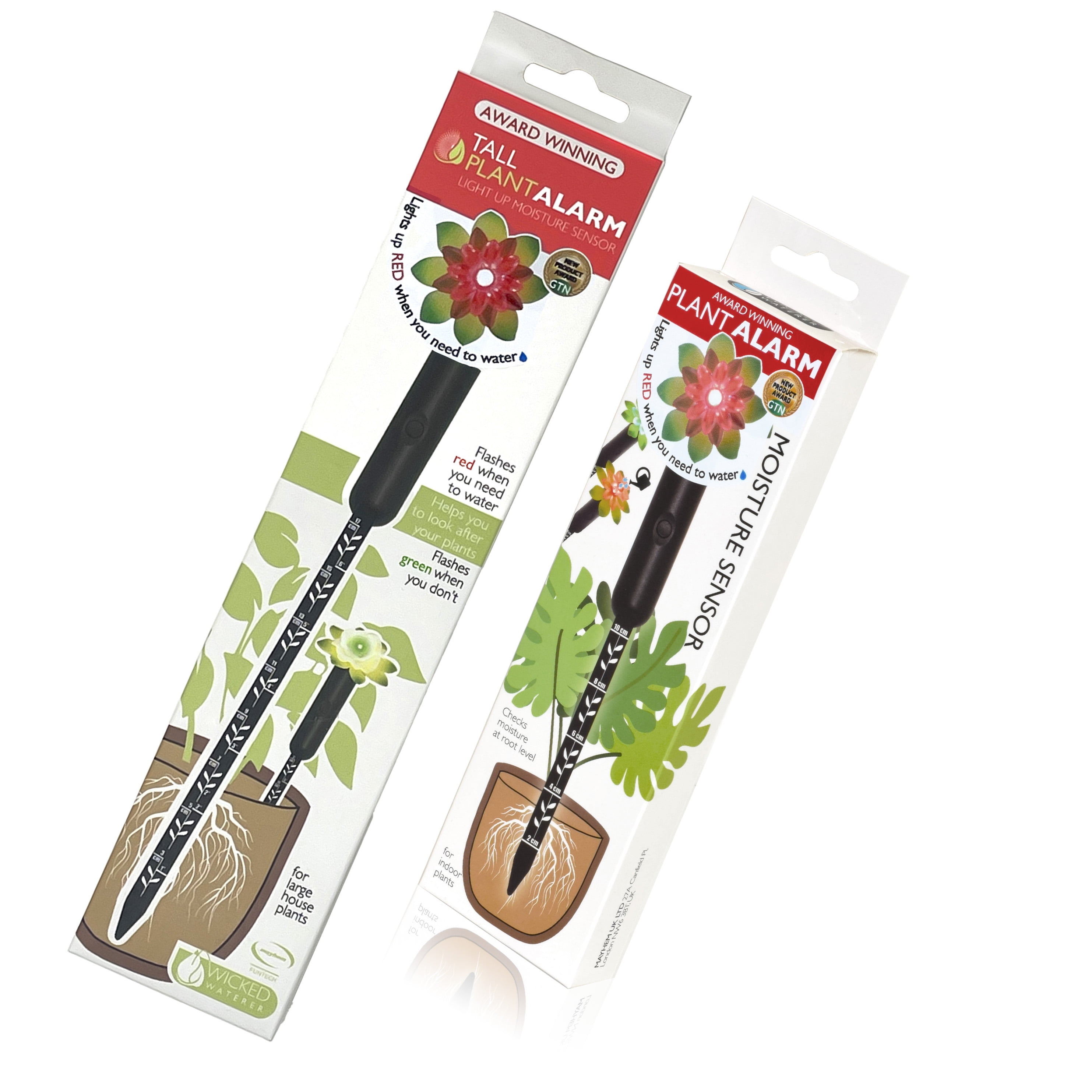 Digital Water-Resistant Plant Moisture Sensor Kit, Black