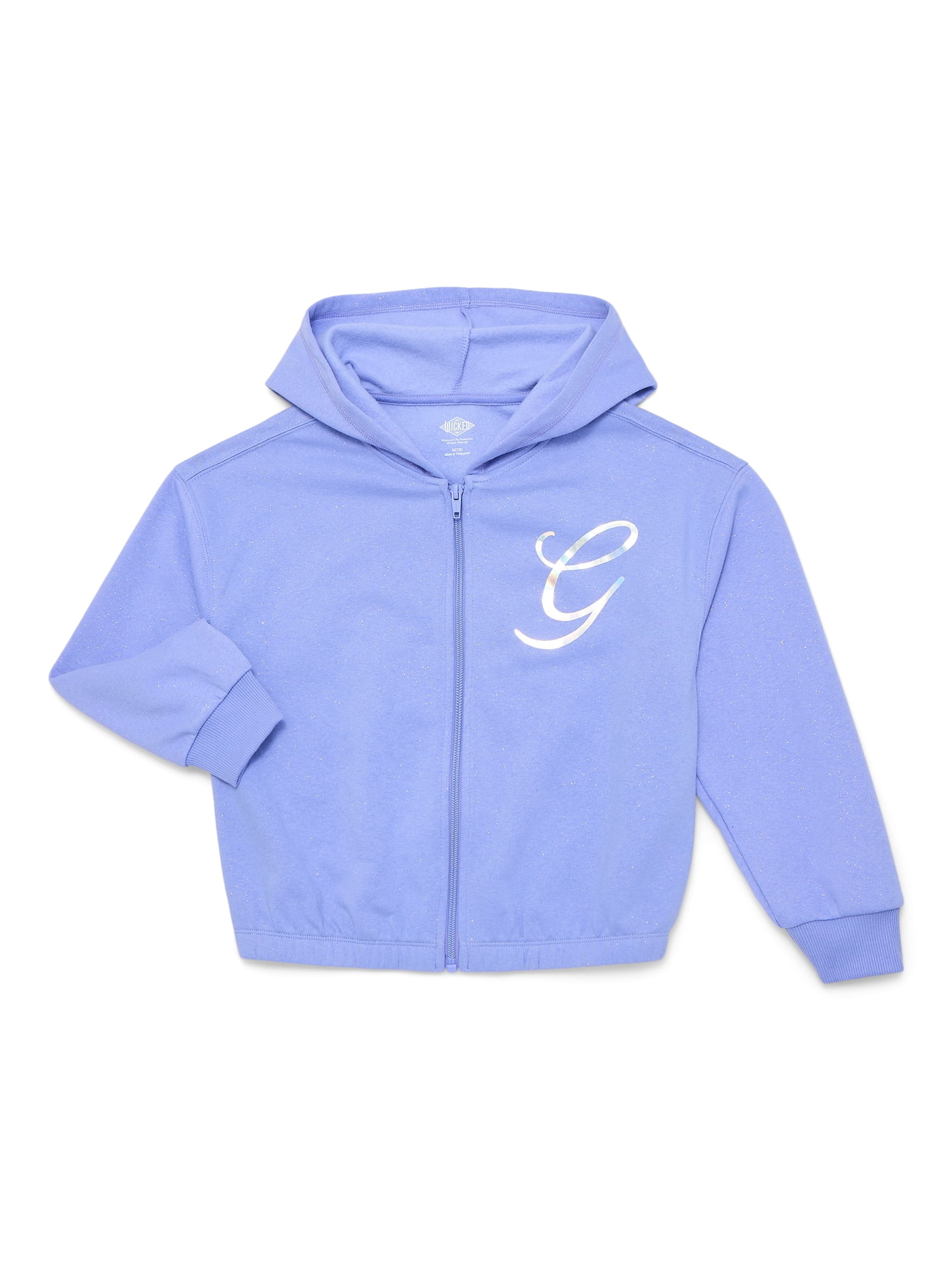 Wicked: For Good Little and Big Girls' Glinda Foil Graphic Fleece Hoodie Sweatshirt, Sizes 4-16