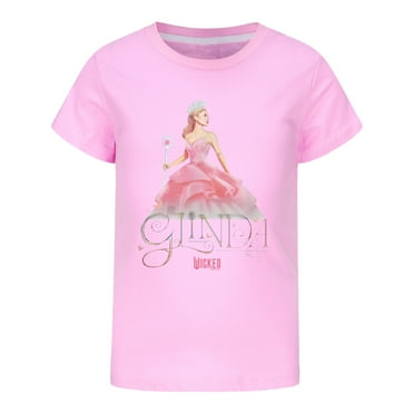 WICKEDs Girls' Short Sleeve Crewneck T-Shirt Kids Summer Fashion Tops Tees Princess Birthday Gift 4-13 Years