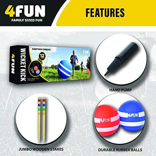 WICKET KICK Giant Kick Ball Croquet Outdoor Games Great Family