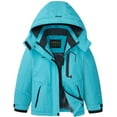 thumbnail image 1 of Kids Girls Winter Ski Jacket Fleece Lined Windproof Waterproof Jackets Removable Hood, 1 of 8