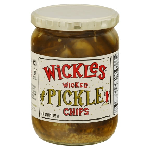 WICKLES - Wickedly Delicious Pickle Chips - 16 Oz, Case of 6