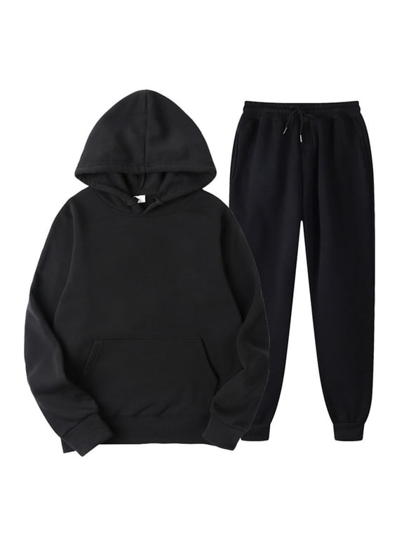WICVIK Casual Tracksuit Set Women's and Men's Long Sleeve Hoodies Sweatpants, 2-Piece Set