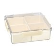 thumbnail image 1 of WICVIK Clear Divided Serving Tray with Lid, Portable Square Plastic Veggie Tray, Platter Food Storage Container Box for Candy, Appetizer, Snack, Dried Fruit, Nuts, Vegetable, Party, 1 of 6