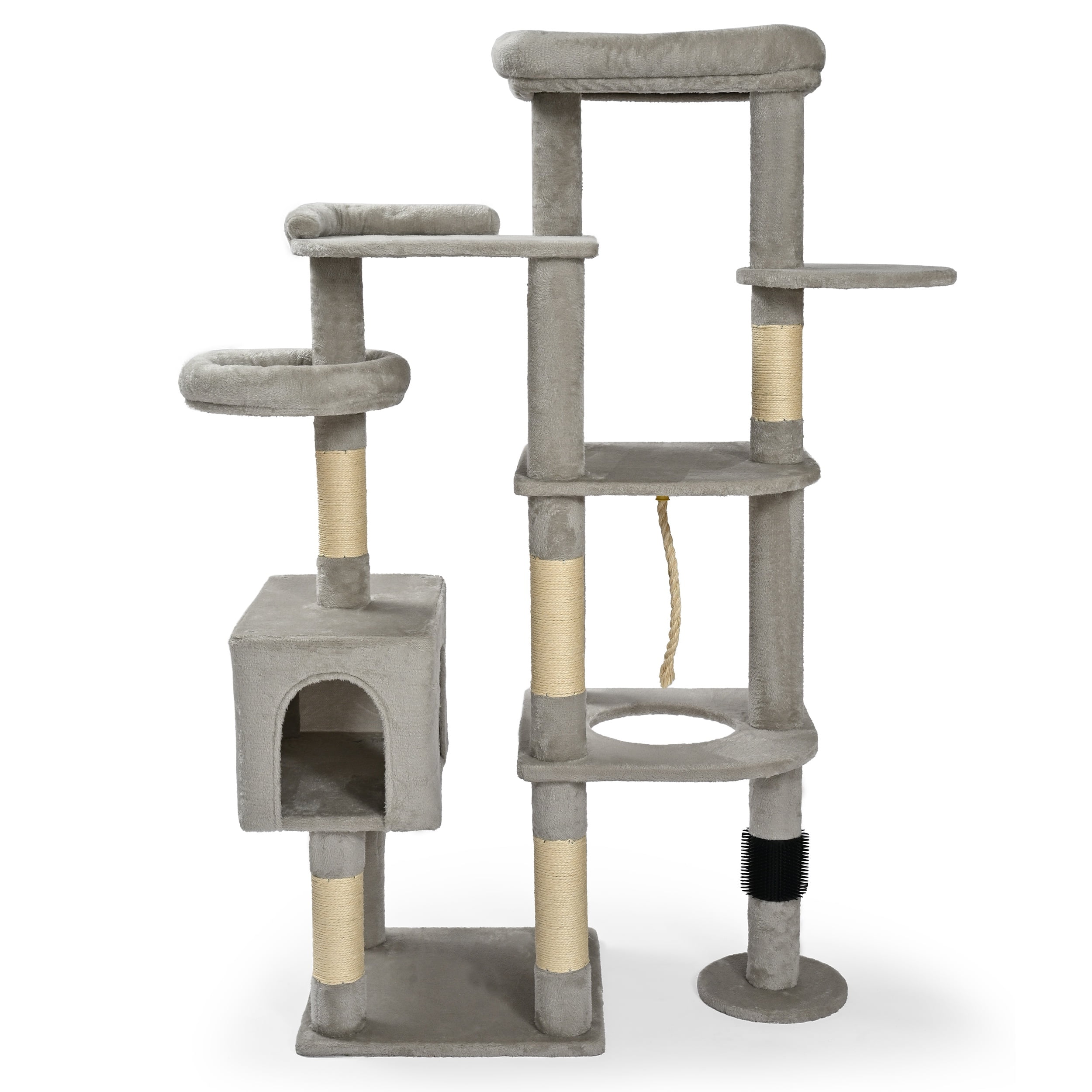 Vibrant Life Heavy Duty 8-Level 61" Cat Tree with Condo, Light Gray