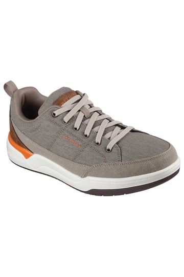 Skechers Mens Shoes Slip-On and Lace-Up Styles | Beige 