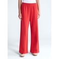 thumbnail image 1 of Free Assembly Women's and Women's Plus Wide Leg Sueded Terry Sweatpants, 30" Inseam, Sizes XS-4X, 1 of 6