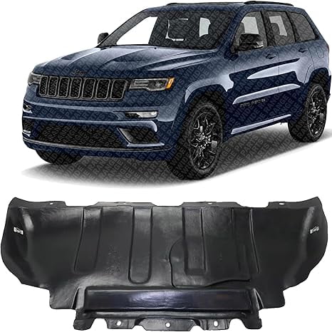WIDE RANGE PARTS Front Engine Splash Shield Under Cover Plastic Direct Replacement Compatible with 2011-2024 Dodge Durango / 2011-2021 Jeep Grand Cherokee CH1228120 68091772AB