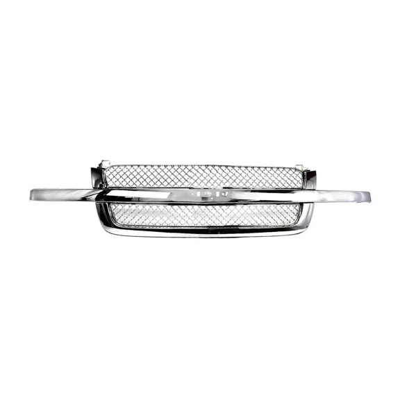 WIDE RANGE PARTS Grille All Chrome Direct Replacement Compatible With Chevy Silverado Pickup 1500 2500 3500 Avalanche
