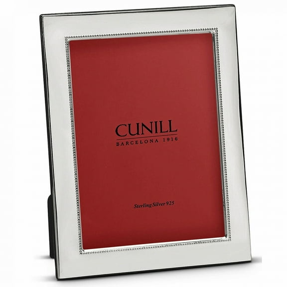 WIDE w Caviar Bead Luxe 925 Sterling Silver 8x10 frame by Cunill - 8x10