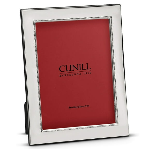 WIDE w Inner Caviar Bead Fine Sterling Silver 5x7 frame by Cunill - 5x7