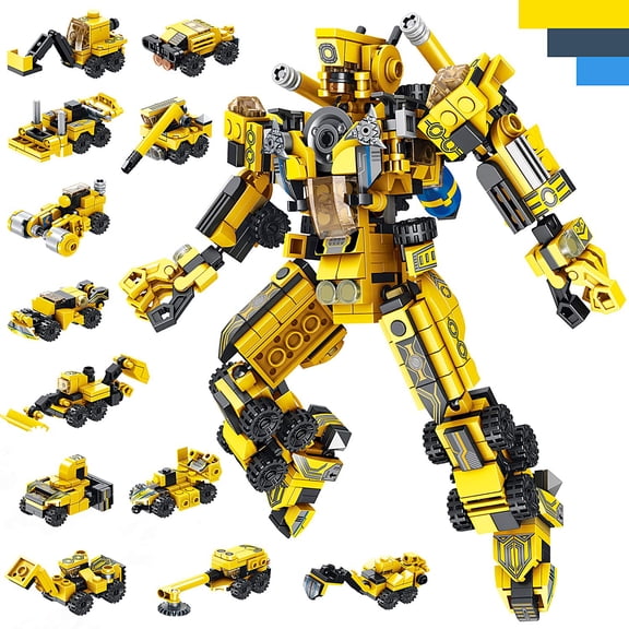 WIDELAND 25-in-1 Transforming Robot Building Blocks Set Compatible with Lego，STEM Science Educational Construction Set,  Ideal Birthday Gift for boys 6-14