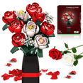 thumbnail image 1 of WIDELAND Roses Flowers Bouquet Building Set for Adults with Vase, 841PCS Red Rose  Botanical Collection Compatible with Lego，Mother's Day  Gifts for Her Women Wife Mom Girls Kids, 1 of 8