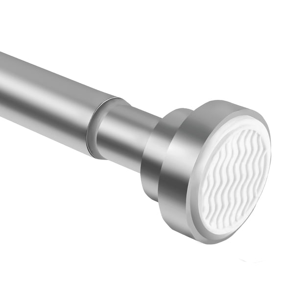 Widyana Swivel Shower Curtain Rod 31-50 inches Adjustable Silver Spring Tension Shower Rod