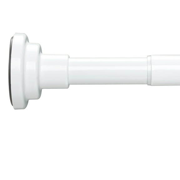 Widyana Swivel Shower Curtain Rod 31-50 inches Adjustable White Spring Tension Shower Rod