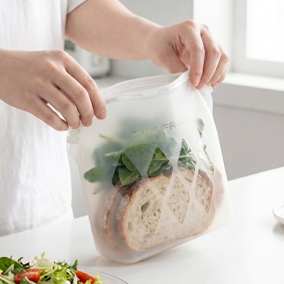 WIERPOP Ingredient Portioning Food Storage Bag 1500 Silicone Kitchen for Fridge Tidying Daily