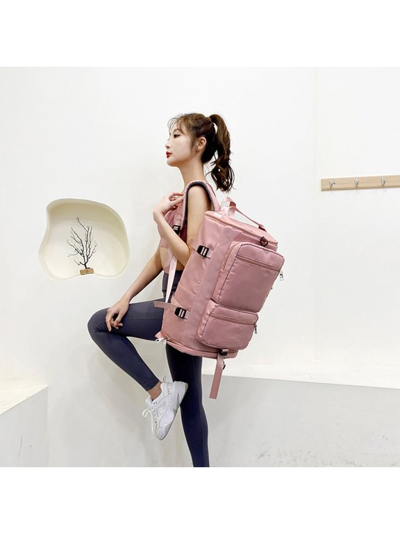 Large Gym Duffle Bag for Women Men Travel Weekender Backpack Bags with Shoes Compartment Dry Wet Separated