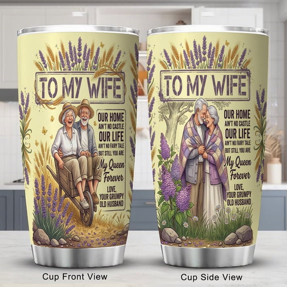 WIFE Tumbler 20oz, Celebration Gift for Valentine's Day, Unique Witty Design