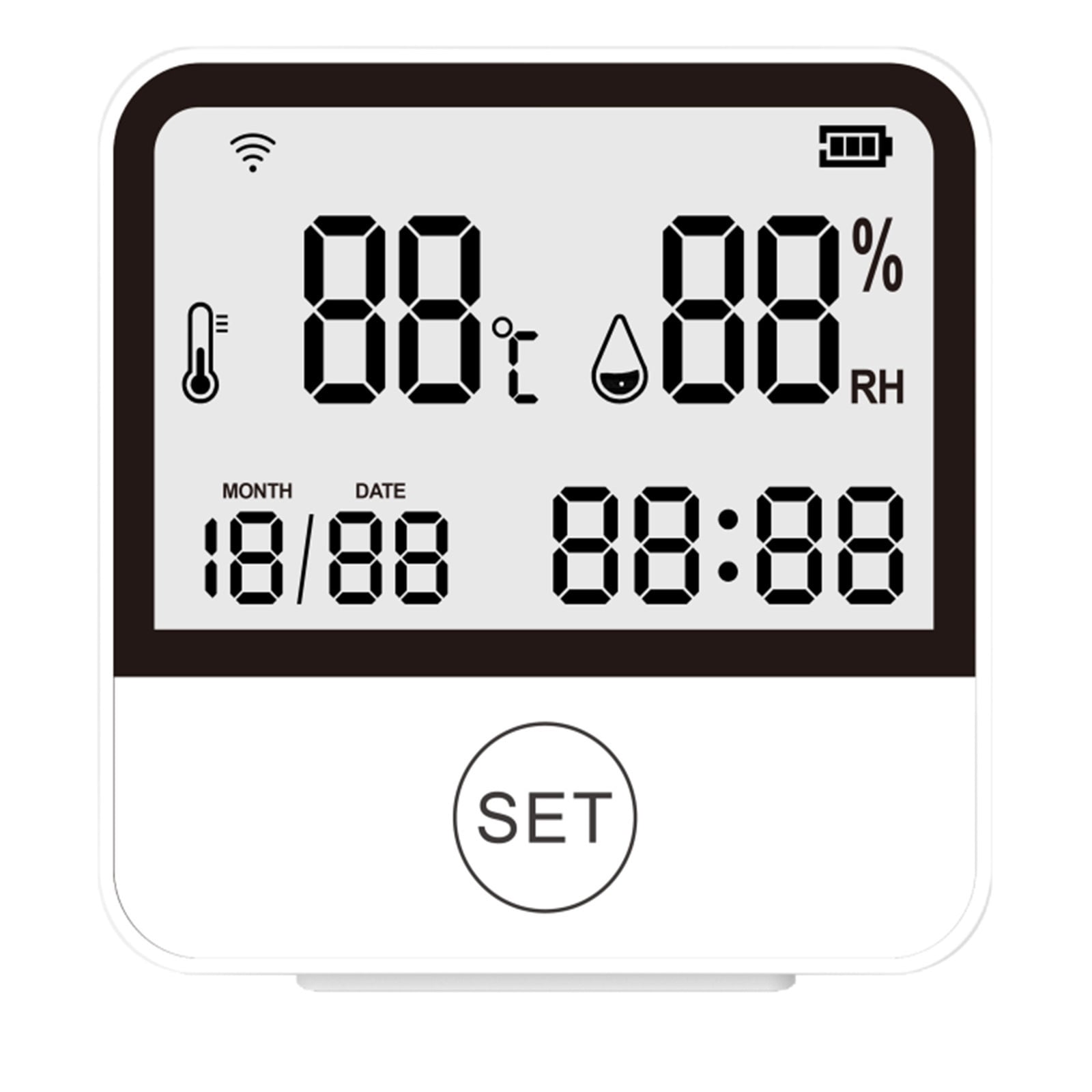 WIFI Digital LCD Indoor Convenient Temperature Sensor Humidity Meter Thermometer Hygrometer Gauge ,Simple Operation
