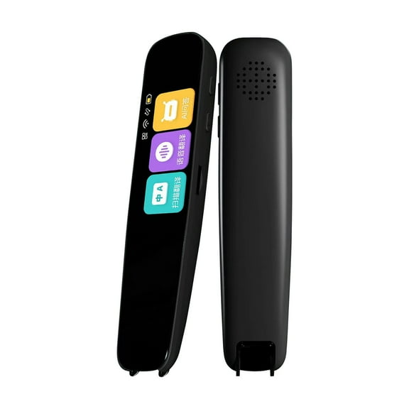WIFI Edition Offline Translation Pen with Electronic Smart Screen, Scanning Translators Pen, Used for Daily Reading and Office Translation Purposes(Black)