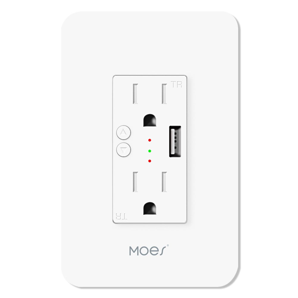 WIFI Graffiti Smart Wall Socket App Timing Remote Control USB Smart