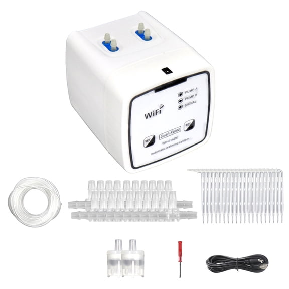 WIFI Intelligent Watering Device Double Pump Timed Automatic Drip Irrigation System APP Controller for Garden Flower