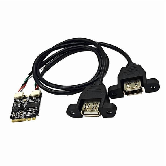 WIFI Key USB Adapter, NGFF to 2 USB 2.0 Ports for Data Sharing