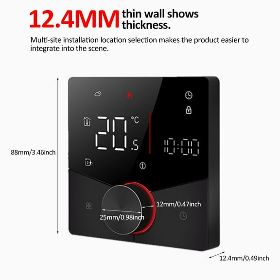 WIFI Smart Heating Thermostat Digital Temperature Controller Mobile Phone APP Control Touchscreen LCD Display Weekly Programmable Thermostat Anti-freeze For Home School Office