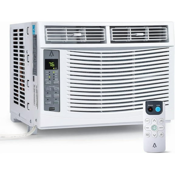 NO WIFI Window Air Conditioner 6000 BTU, Window AC Unit With Cooling Room 250sq.Ft, Energy Saving Window AC Unit With Remote & Timer Function & Easy Install Kit 115V/60Hz