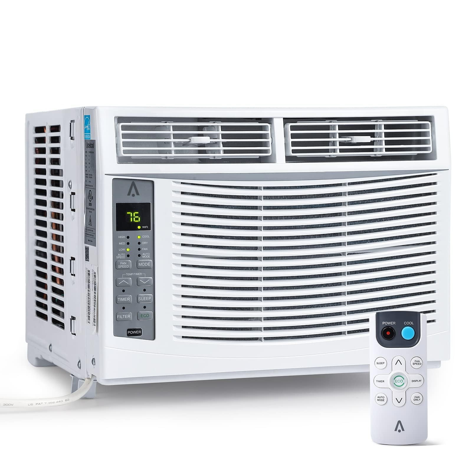 WIFI Window Air Conditioner, 6000 BTU Window Unit Air Conditioner W ...