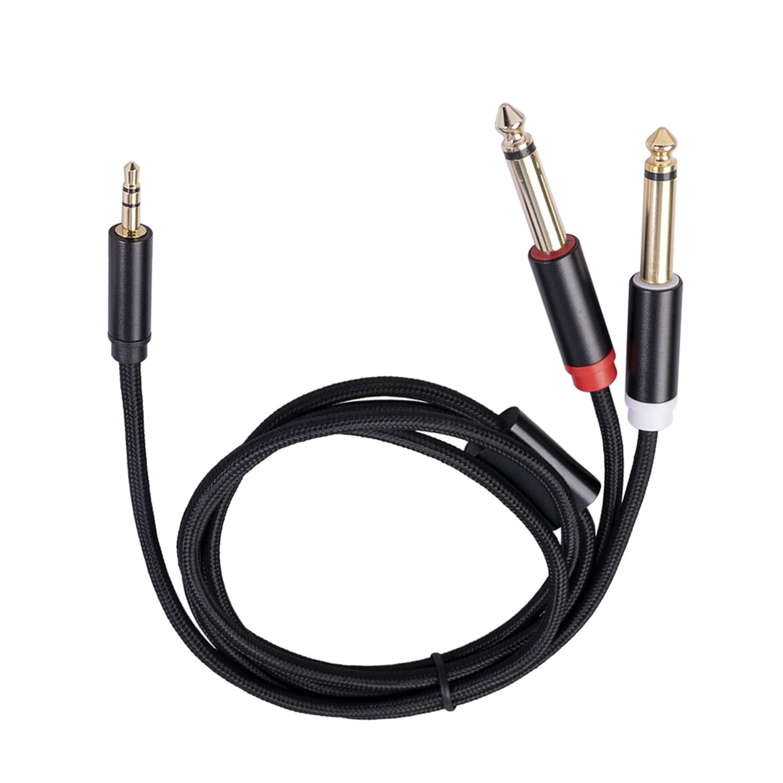 WIFKLSIIPG 3.5mm Jack to Dual 6.35mm Cable Aux Cable 2 Mono 6.5 Jack to ...