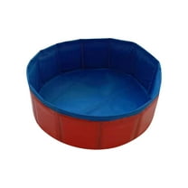 WIFKLSIIPG Collapsible Pet Dog Bath Pool Kiddie Pool Hard Foldable Bathing Tub Outdoor Pools for Dogs Cat Kid(Red)