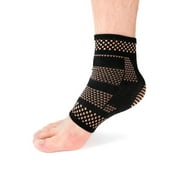 WIFKLSIIPG Copper Infused Ankle Braces Foot Support Compression Sleeves for Men and Women Ankle Stabilizer for Fasciitis Sprained Sports ProtectionBrown