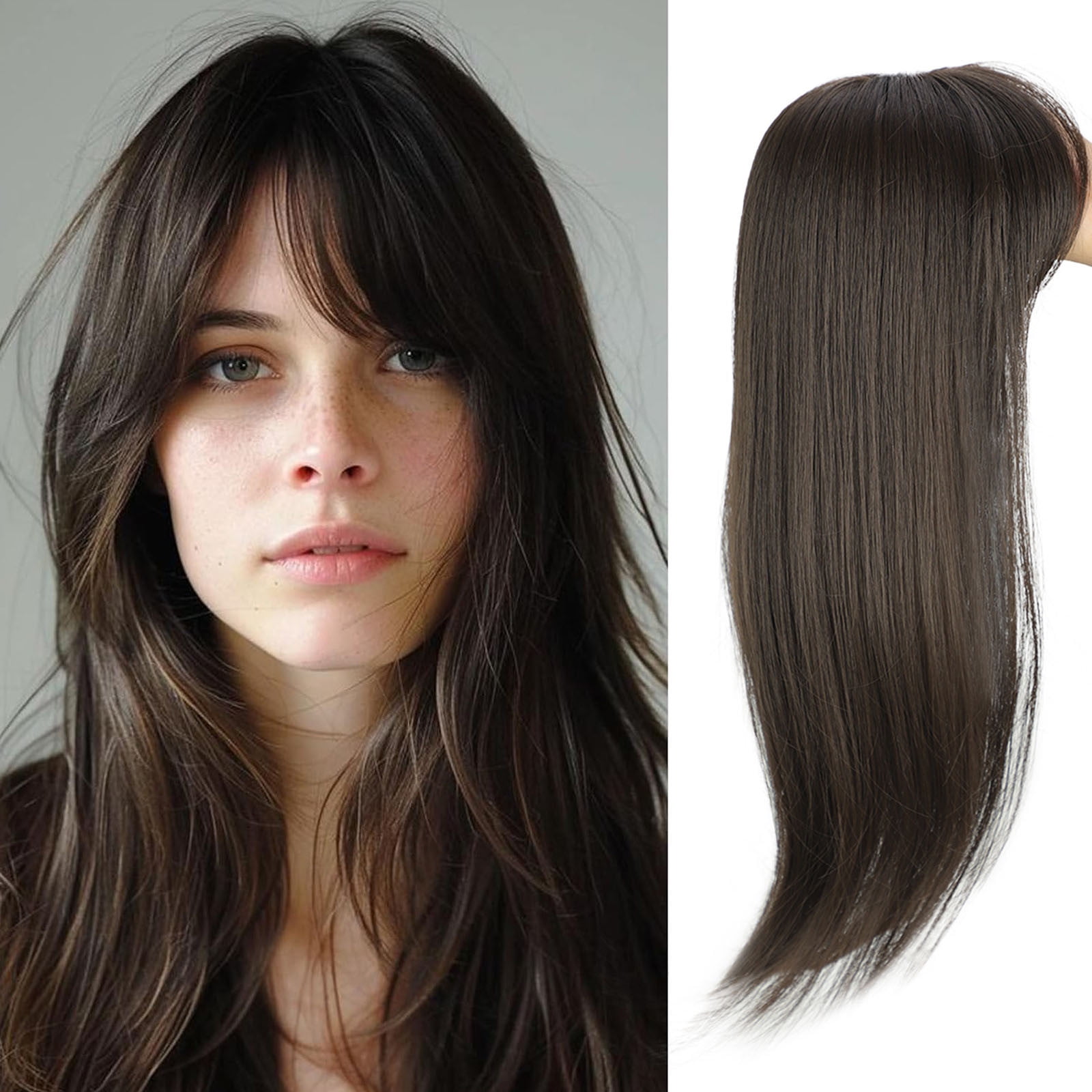 WIFKLSIIPG Hair Toppers for Women 360 3D Topper with Hair Clip with ...