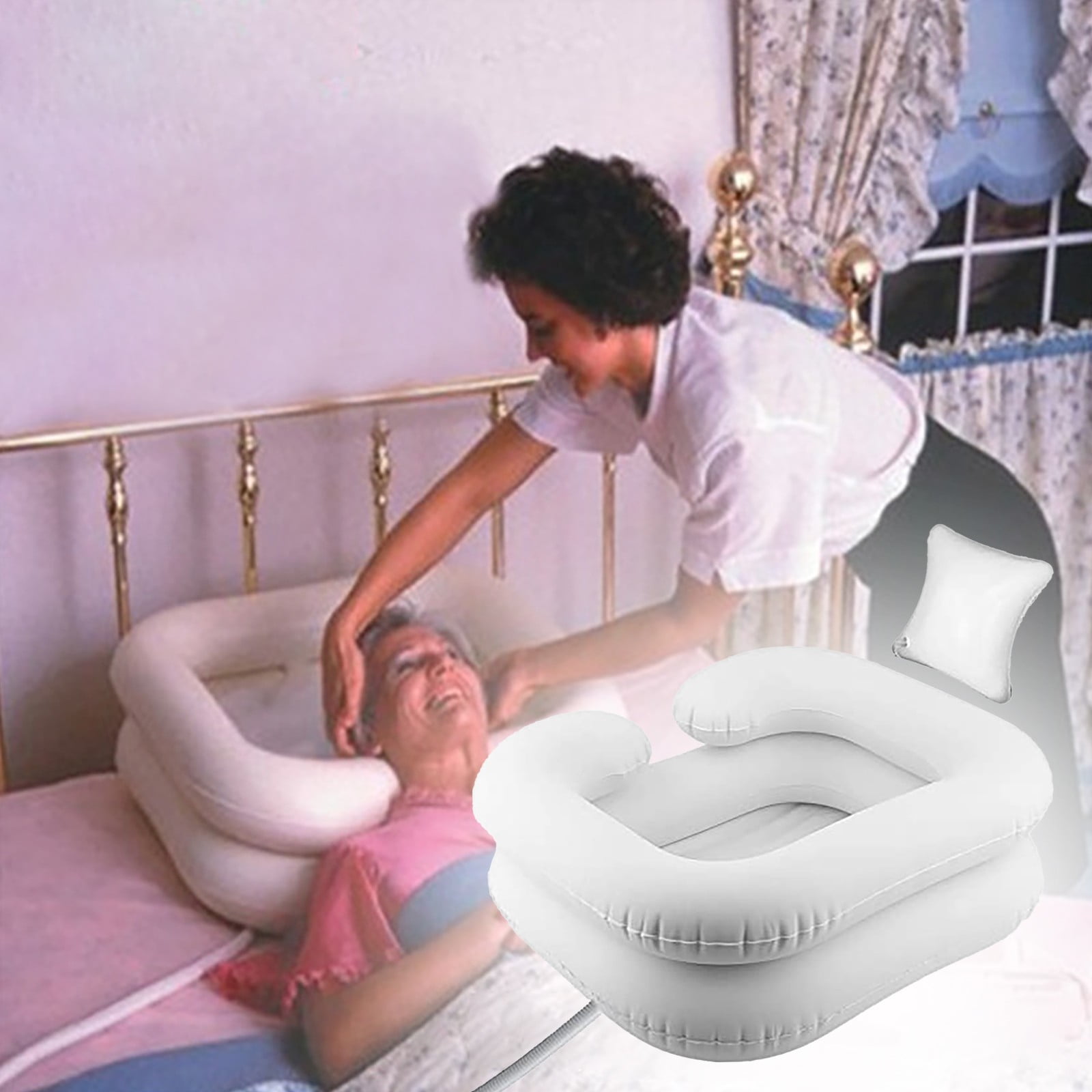 WIFKLSIIPG Inflatable Hair Wash Basin Elderly DisabLED Waste Water Hose ...