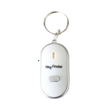 WIFKLSIIPG LED Light Torch Remote Sound Control Lost Key Finder Locator Keychain(White)