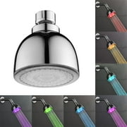 WIFKLSIIPG LED Shower Head Shower Head with Light 7 Color Flash Light Automatically Changing LED Fixed ShowerheadSilver