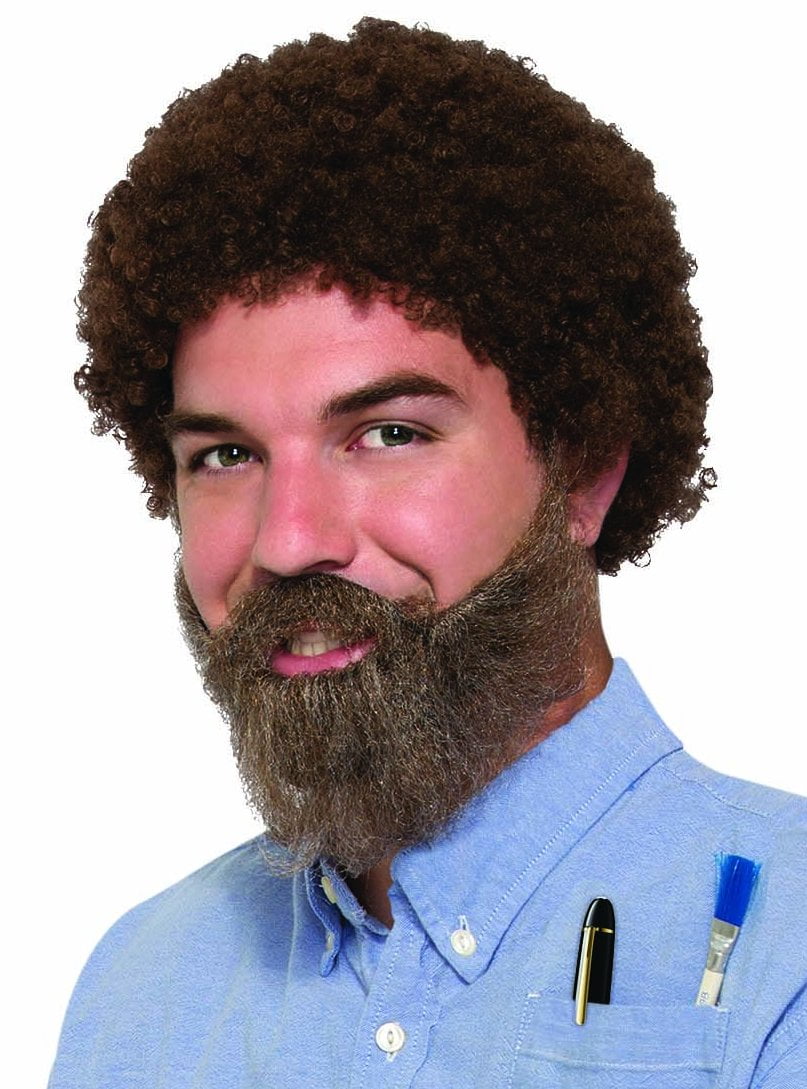 Forum Novelties Men's Wig-80's Man Wig, Beard and Mous, Brown, Standard Adult Teen