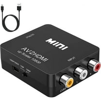 WIGACH RCA to HDMI,AV to HDMI Converter, 1080P Mini RCA Composite CVBS Video Audio Converter Adapter Supporting PAL/NTSC for TV/PC/ PS3/ STB/Xbox/VHS/VCR/Blue-Ray DVD Players