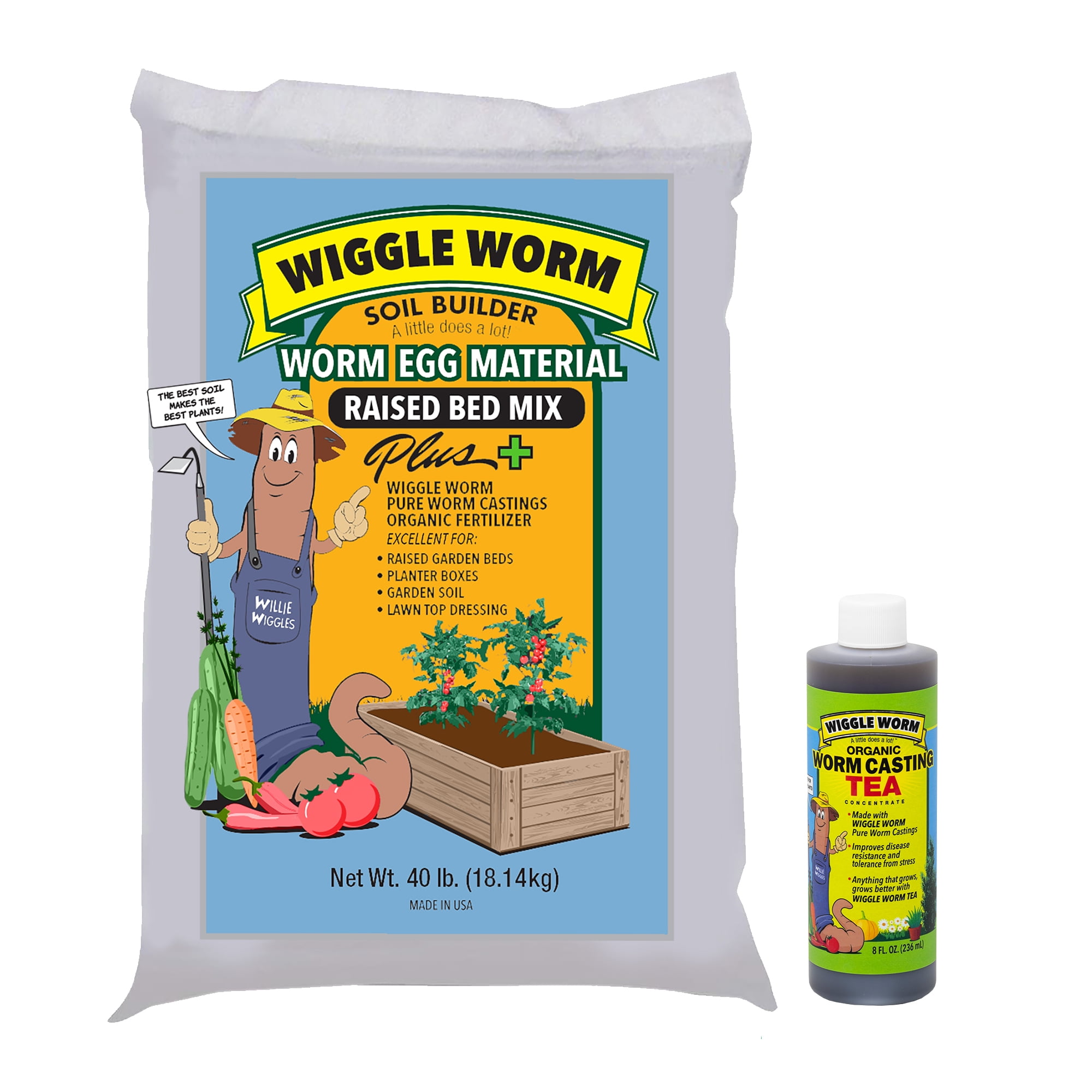 WIGGLE WORM Soil Builder Worm Egg Material Raised Bed Mix For Gardening
