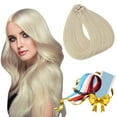 thumbnail image 1 of WIGI Tape in Hair Extensions Real Human Hair 50g/Pack 20pcs Straight Seamless Skin Weft Tape Hair Extensions from Vietnam (22 inch, 60 Platinum Blonde), 1 of 8