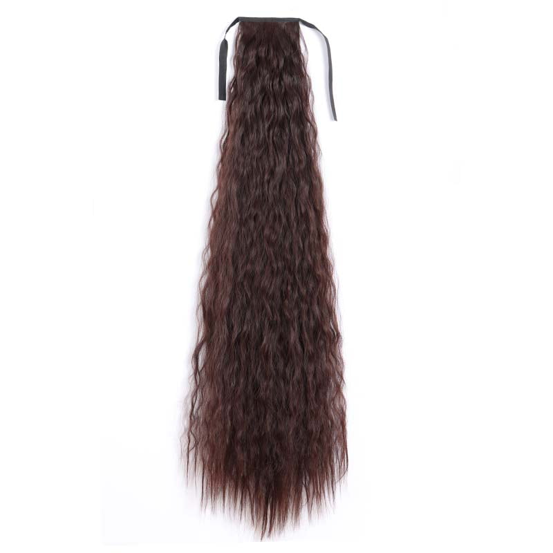 WIGSIN 32Inch Synthetic Long Kinky Curly Ponytail Drawstring Clip In Ponytail Black Blonde Hair Extension for Women