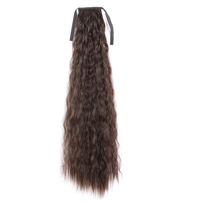 WIGSIN 32Inch Synthetic Long Kinky Curly Ponytail Drawstring Clip In Ponytail Black Blonde Hair Extension for Women