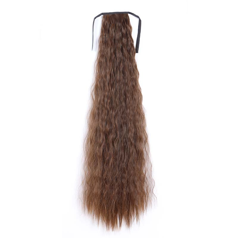 WIGSIN 32Inch Synthetic Long Kinky Curly Ponytail Drawstring Clip In Ponytail Black Blonde Hair Extension for Women