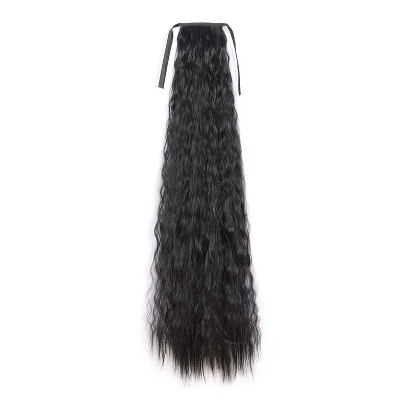 WIGSIN 32Inch Synthetic Long Kinky Curly Ponytail Drawstring Clip In Ponytail Black Blonde Hair Extension for Women
