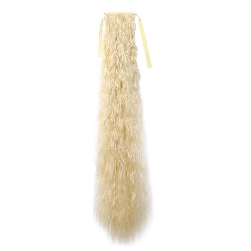 WIGSIN 32Inch Synthetic Long Kinky Curly Ponytail Drawstring Clip In Ponytail Black Blonde Hair Extension for Women