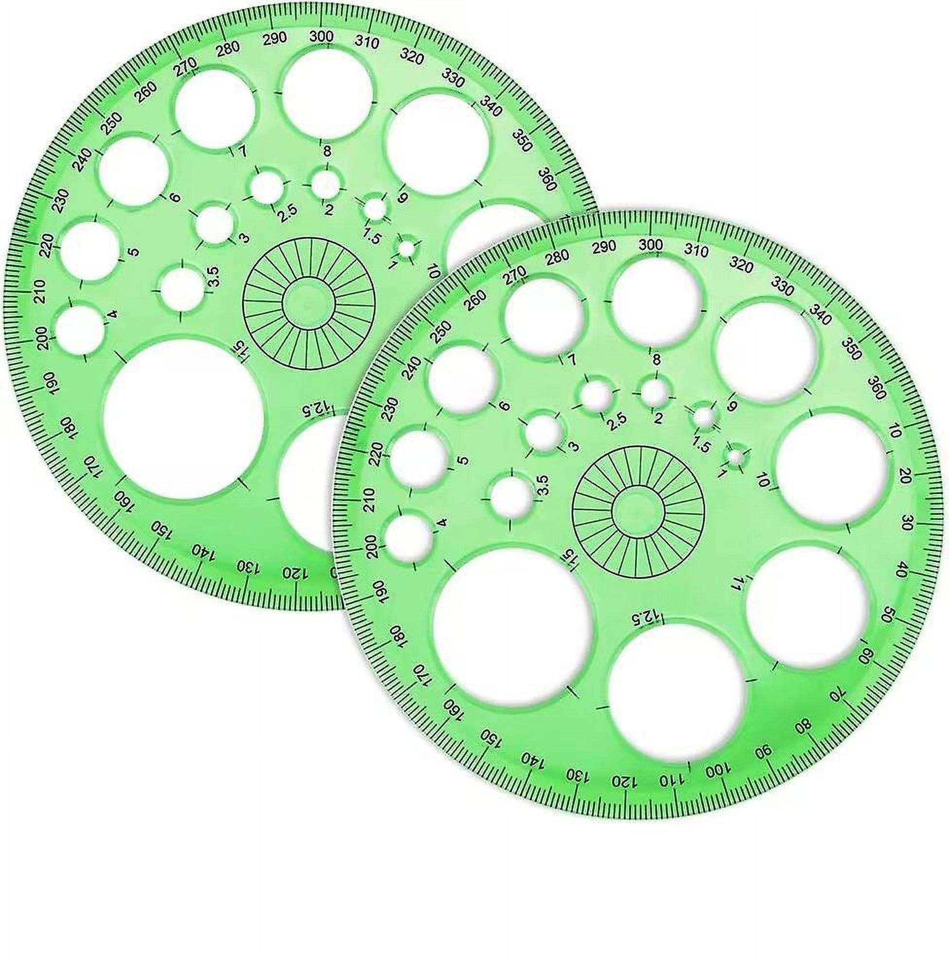 WIHE BDD 360 Degree Protractor Circle Ruler Mathematics Protractors