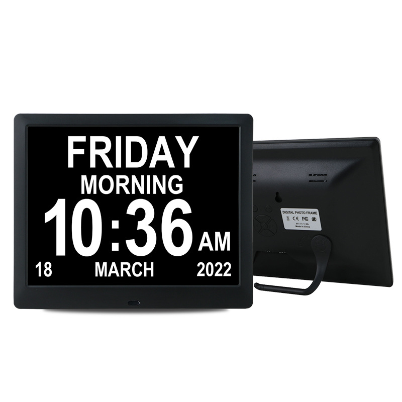 WIHE BDD 8.7 Inch OnePiece Digital Calendar Clock with Date and Time